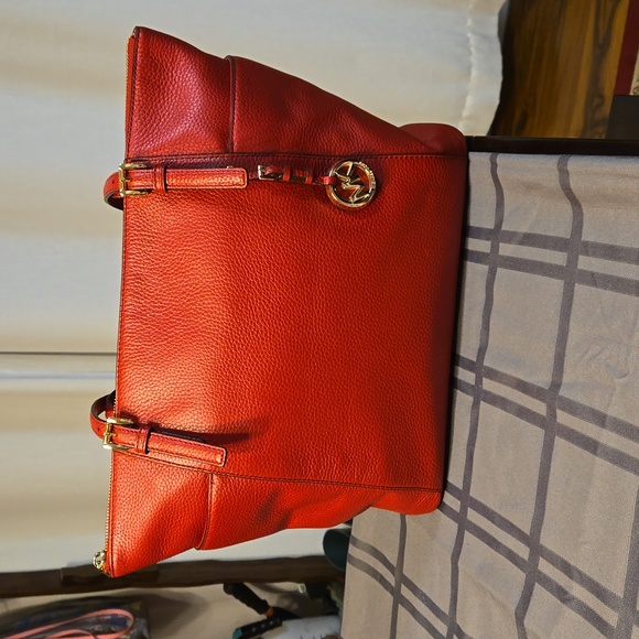 Michael Kors Joan Slouchy Shoulder Bag, Red - Picture 1 of 14